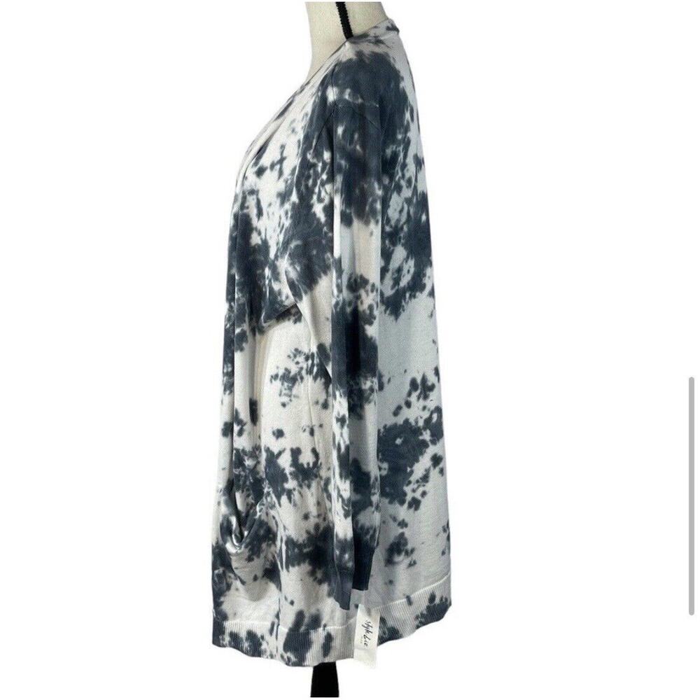 Style & Co 0X-Large Long Cardigan Open Front Long Sleeve Pocket Stretch Tie-Dye - Picture 7 of 10